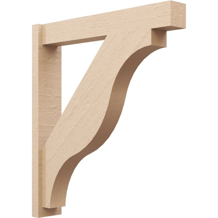 Ekena Millwork 6-in W x 34-in D x 38-in H Funston Block Rough Cedar Woodgrain TimberThane Outlooker, Primed Tan OUTUR060X34X38FST44RCPR